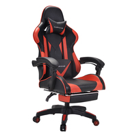 Chaise de jeu PC de course 2024 de haute qualité, ergonomique, inclinable, en cuir PU, avec repose-pieds massant, RGB, pivotante à 360°, en métal, avec refroidissement