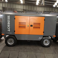 Compresseur d'air mobile à vis, moteur diesel Cummins, 20 m³/min, 20 bars, 700 CFM, refroidissement par air, roulement haute pression, usage intensif pour l'exploitation minière
