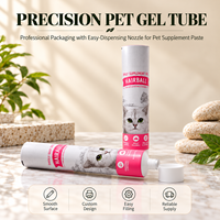 Tube d'emballage personnalisé en aluminium et plastique pour suppléments pour animaux de compagnie, avec bouchon à vis et finition UV, 12,7-35 mm