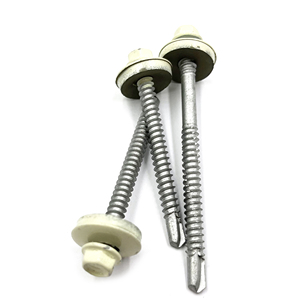 สกรูเจาะยึดหัวหกเหลี่ยมเหล็กกล้าไร้สนิมชุบสังกะสี - Product Image 1