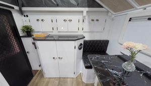 Remolque de Campamento Ligero de 13 pies, Modelo 2025, <span class=keywords><strong>4X4</strong></span>, Remolcable, con Techo Elevable, <span class=keywords><strong>Caravana</strong></span> <span class=keywords><strong>Pequeña</strong></span> con Cocina Extraíble para Camioneta, en Venta - Product Image 6
