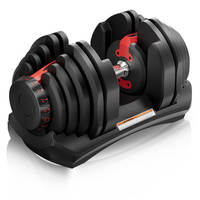 Haltère réglable simple 24 kg (52,5 lb) avec 15 niveaux de réglage du poids, déverrouillage rapide, équipement de musculation à domicile, poids libres