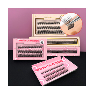 Bộ dụng cụ nối mi tự làm Wispy3D dạng dải dán sẵn, cắt sẵn từng đoạn, tái sử dụng, tự nhiên, trong suốt, không nhìn thấy, dạng chùm - Product Image 4