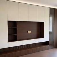 Meuble TV moderne en bois massif pour la maison, table console multifonctionnelle avec rangement multimédia