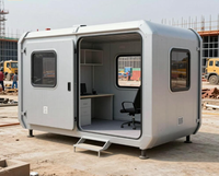 Cabine capsule spatiale moderne en acier sur mesure, fabrication directe d'usine, maison préfabriquée modulaire portable, entièrement aménagée à l'intérieur et à l'extérieur