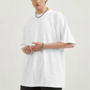 Oem Customized High Quality 220 gsm 95% Cotton Oversize Blank Tee shirts LOGO Printing Plain Men's T shirt