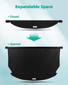 2021-2023 <span class=keywords><strong>Hyundai</strong></span> <span class=keywords><strong>Santa</strong></span> <span class=keywords><strong>Fe</strong></span> 1.6L <span class=keywords><strong>maletero</strong></span> trasero cubierta de sombra de seguridad retráctil carbono retráctil Kits interiores de carga trasera - Product Image 2