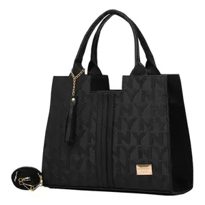 Bolso Tote de Mezclilla para Mujer Fana Athenea, Gran Capacidad, Cierre de Solapa, Forro de PU, Uso Diario Informal, M3718 - Product Image 1