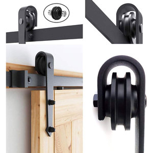 Kit de quincaillerie pour <span class=keywords><strong>porte</strong></span> coulissante de grange de type J, 6 pieds, moderne, durable et de haute qualité, système de <span class=keywords><strong>porte</strong></span> simple pour intérieur, directement de l'usine - Product Image 2