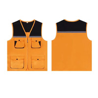 Gilet de travail ignifuge grande taille à blocs de couleur, fourni par l'usine, avec logo imprimé numériquement pour chauffeurs et bénévoles