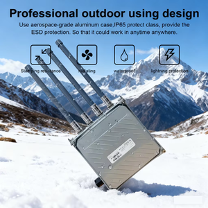 Router CPE para Exteriores 5G Wifi6 Resistente al Agua, 1GB DDR4, Doble Banda 2.4G y 5.8G, 3000ax, <span class=keywords><strong>4</strong></span> Antenas Externas de 8dBi, Firewall, Ranura para Doble Tarjeta SIM - Product Image 1