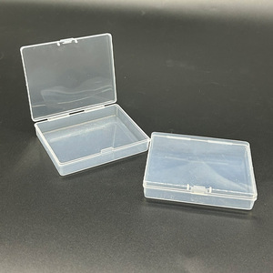 Mini hình chữ nhật chống bụi nhựa tổ chức hộp cho món quà trang sức rõ ràng cứng <span class=keywords><strong>PP</strong></span> bản lề Nắp container trường hợp cho phần nhỏ - Product Image 2