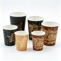 Gobelets jetables personnalisés biodégradables écologiques en papier kraft/blanc à paroi simple pour café et thé 250 ml