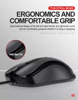 Clavier et souris combo filaire TF330, étanche, pour jeux et bureau, taille standard, en ABS noir, interface USB, mini sans fil, LED, ergonomique