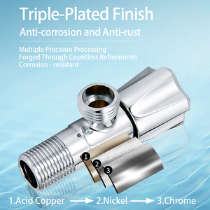 ABS xử lý Brass máy giặt nhà vệ sinh góc van ổ cắm duy nhất chrome phụ kiện phòng tắm 1/2 nước dừng van - Product Image 3