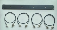 Kit de montage en rack de relocalisation d'antenne-Panneau avant de 19 pouces Ports à 4 trous avec 4 câbles, câbles SDI de 24 pouces (BNC mâle-BNC femelle)