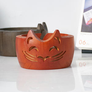 <span class=keywords><strong>Herramienta</strong></span> de Tejido Creativa, Tazón de Almacenamiento de Lana de Madera con Orejas de <span class=keywords><strong>Gato</strong></span>, <span class=keywords><strong>Herramienta</strong></span> de Almacenamiento Circular Tejida a Mano - Product Image 3