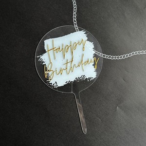 Adorno de Pastel Acrílico con Diseño de Miel y Dulzura, Feliz Cumpleaños, Sr. y Sra., Decoración para Fiesta de Bodas o Cumpleaños, Impresión UV - Product Image 3