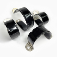Abrazaderas en P de PVC Reforzado con Extremos de Acero Galvanizado, Clips Acolchados con Revestimiento de Goma para Sujetar Cables Eléctricos y Tuberías