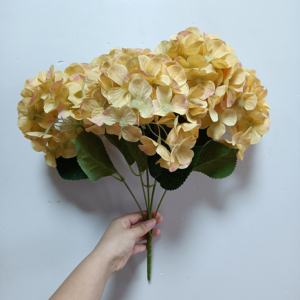Bleu J-0430 5 Branches <span class=keywords><strong>Fleurs</strong></span> <span class=keywords><strong>Hortensia</strong></span> Arrangement Fleur Artificielle Bouquet <span class=keywords><strong>Hortensia</strong></span> Stabilisé <span class=keywords><strong>Fleurs</strong></span> En Soie - Product Image 5