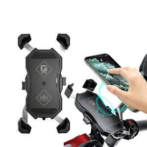 Motosiklet telefon tutucu 15W kablosuz şarj USB hızlı şarj braketi bisiklet akıllı telefon standı - Product Image 1