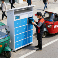 Estación de Intercambio de Baterías ESINO de 10 Compartimentos PD/QC3.0/QC4.0, Gabinete de Baterías para Bicicletas Eléctricas de Alta Capacidad, 1 Año de Garantía para Venta al Por Mayor