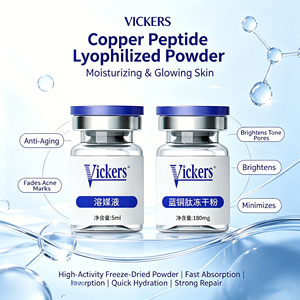 Poudre lyophilisée de peptide de cuivre bleu Vickers 180 mg avec solvant 5 ml pour sérum anti-âge pour le visage - Product Image 2