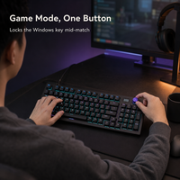 Keyboard Gaming Mekanik Berkabel USB Esports dengan Keycap ABS, Switch Taktil Hot Swap, Polling Rate 8K Hz, Layout 98 Persen, untuk G316