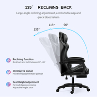 Chaise de bureau de Gaming en cuir inclinable avec repose-pieds, PC de course, ordinateur, offre spéciale