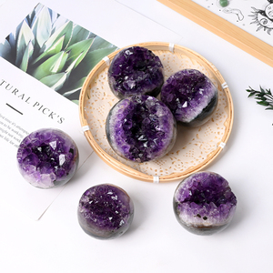 Famous <b>Crystal</b> Spheres Wholesale Natural High Quality Healing Amethyst Geode Sphere for Fengshui - Product Image 3