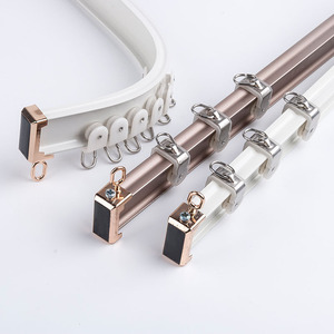 Rail de rideau en aluminium incurvé pliable résistant extensible de petit prix pour l'ingénierie de projet - Product Image 4