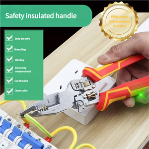 Pince d'électricien multifonction 9-en-1 épaissie pour dénuder, couper, sertir, tester la tension et tirer les fils – Idéale pour le bricolage automobile - Product Image 5