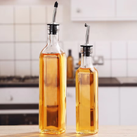 Verseur de bouteille en verre d'huile d'olive de 500ml et 250ml, distributeur d'huile, distributeur d'huile d'olive