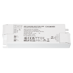 Driver LED Casambi 36W blanc réglable NFC avec configuration par application, gradation par <span class=keywords><strong>amplitude</strong></span>/CRR, gradation profonde, contrôle par application, driver Bluetooth - Product Image 3