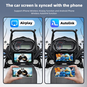 Ekiy 6 inch <span class=keywords><strong>New</strong></span> xe máy Navigation Carplay không dây <span class=keywords><strong>Android</strong></span> Auto Motor Monitor DVR Màn hình hiển thị màn hình Carplay hiển thị không dây - Product Image 4