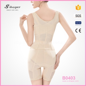 S-SHAPER Women's Full Body Corset Breathable Nylon Spandex Knitted Body Shaper <strong>Lace</strong> Slimming Tummy <strong>Shapewear</strong> - Product Image 5