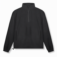 Veste coupe-vent pour homme à col montant, légère, surdimensionnée, avec fermeture éclair courte, personnalisable avec logo, pour entraînement en extérieur, résistante au vent