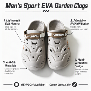 <strong>Men's</strong> High Top Platform <strong>Clogs</strong> with EVA Lightweight Soft Sole Garden Shoes (All Seasons) <strong>Man</strong> - Product Image 4