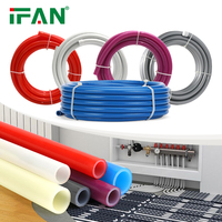 Tuyau composite PEX AL PEX IFAN soudé bout à bout, multicouche, couleurs orange, rouge, bleu, jaune, gris, pour chauffage par le sol
