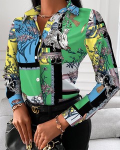Custom Dames T-Shirt Print Grafische Katoenen T-Shirt Drop Shoulder Plus Size Dames Blouses & Shirts 2024 - Product Image 4