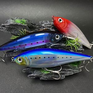 Señuelo de Pesca Tipo Lápiz de ABS de 130 mm y 48 g, Señuelos para Pesca de Lubina en Lago, Señuelos Artificiales con Anzuelos para Pesca de Fondo - Product Image 4