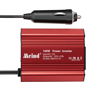محول طاقة للسيارة من التيار المستمر إلى المتردد 150 واط، 12 فولت/24 فولت إلى 110 فولت، موجة جيبية معدلة، حاصل على شهادات CE وRoHS وFCC - Product Image 3