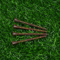 Tees de golf en gros – Supports de balle en bois de bouleau naturel foncé, vente directe d'usine