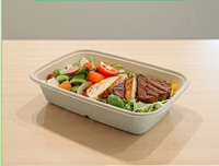 Boîte à lunch jetable écologique compostable et biodégradable Sumkoka, vaisselle en bagasse de canne à sucre et pulpe de papier