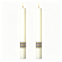Bougie d'église pour usage à l'autel, 51% cire d'abeille pure, naturelle, longue durée de combustion, sans gouttes, sans fumée, bougies chrétiennes propres