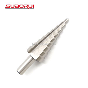 SUBORUI Jiangsu <span class=keywords><strong>mejor</strong></span> flauta recta métrica 4-12mm HSS 4241 <span class=keywords><strong>Broca</strong></span> escalonada Unibit de <span class=keywords><strong>Metal</strong></span> <span class=keywords><strong>duro</strong></span> <span class=keywords><strong>para</strong></span> <span class=keywords><strong>Metal</strong></span> aluminio - Product Image 1