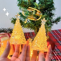 Weihnachtsbaum-Nachtlicht Plastik-Sternlampe Warmes Licht Dekorative Stimmungsbeleuchtung Niedliches Weihnachtsgeschenk Kleine Schreibtisch-Dekoration