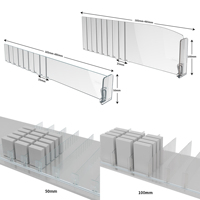 Diviseur d'étagère automatique en plastique pour supermarché, distributeur de canettes, pousseur pour bouteilles de lait et boissons, en stock