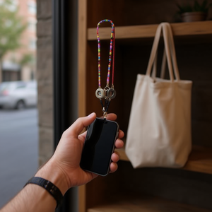 Cadena con cuentas de 120 cm para bolsos y teléfonos de doble uso - Product Image 3