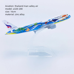 Vente chaude 16cm 1/400 Thai Bangkok Airways A320-200 Ornement Décoratif - Product Image 3